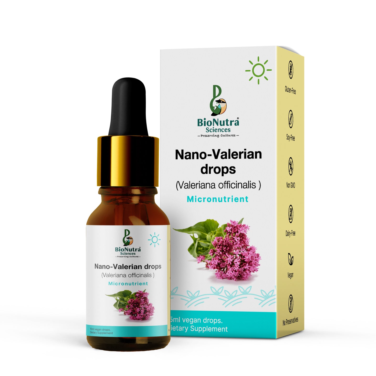 Advanced nanotech Valerian root drops (Valeriana officinalis L) high concentrate-15ml