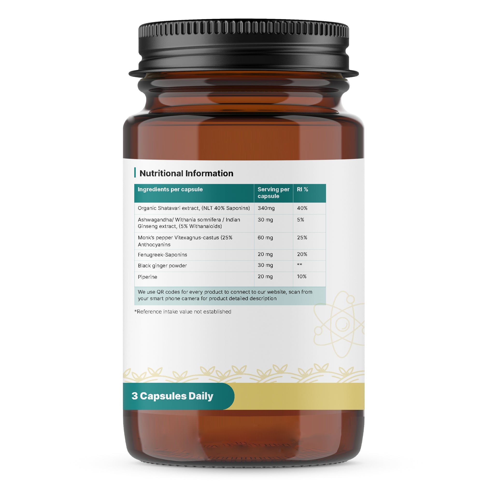 Advanced Shatavari complex with Monk's pepper, Ashwagandha, Fenugreek, piperine for digestion & bioavailability