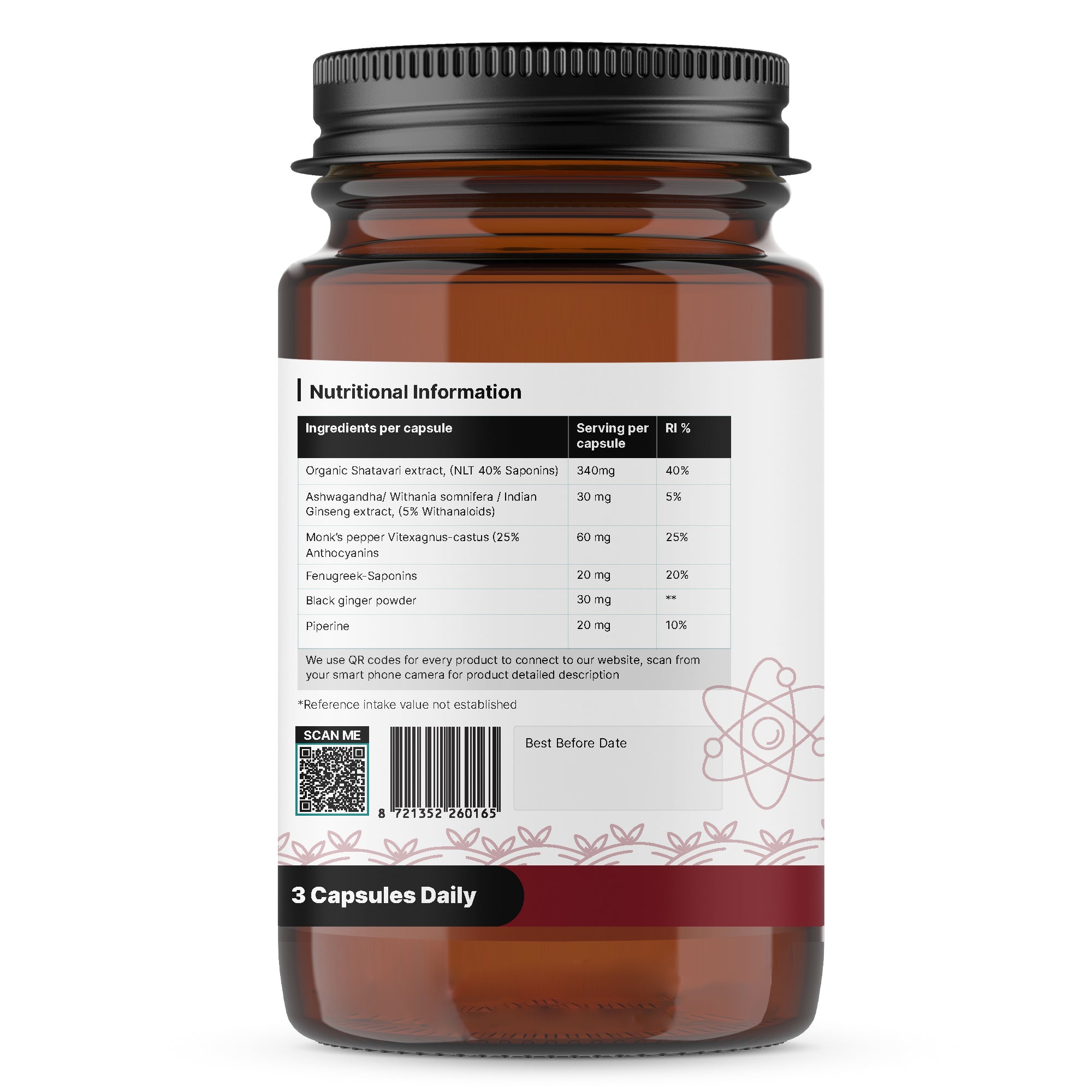 Advanced Shatavari complex with Monk's pepper, Ashwagandha, Fenugreek, piperine for digestion & bioavailability