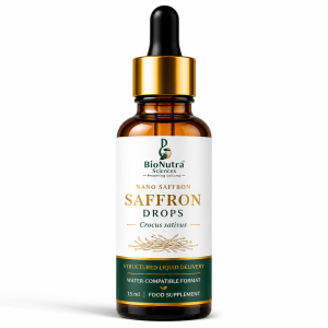 Advanced nano-Saffron strands liquid micronutrient, vitamin, nutrition drops, herbal extracts, spices extracts,strong, dietary/ food supplement, vegan-Vegetarian, water soluble-15ml