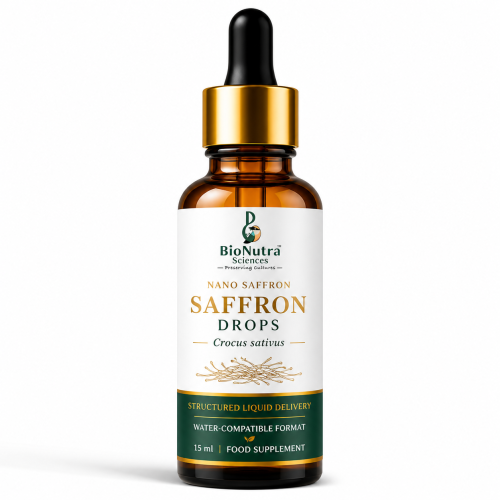 Advanced nano-Saffron strands liquid micronutrient, vitamin, nutrition drops, herbal extracts, spices extracts,strong, dietary/ food supplement, vegan-Vegetarian, water soluble-15ml