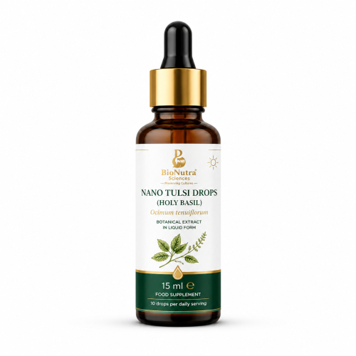 Nano Tulsi leaf (Holy Basil) Drops-Botanical Extract Structured Botanical Extract | Liquid Format | 15 ml