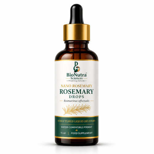 Nano Rosemary leaf extract drops, micronutrient, vitamins, minerals, nutrition drops, vegan- vegetarian liquid drops, dietary/ food supplement, water soluble, 100% natural ingredients-15ml