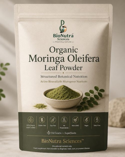 Organic Moringa RAW Leaf Powder – 150 grams