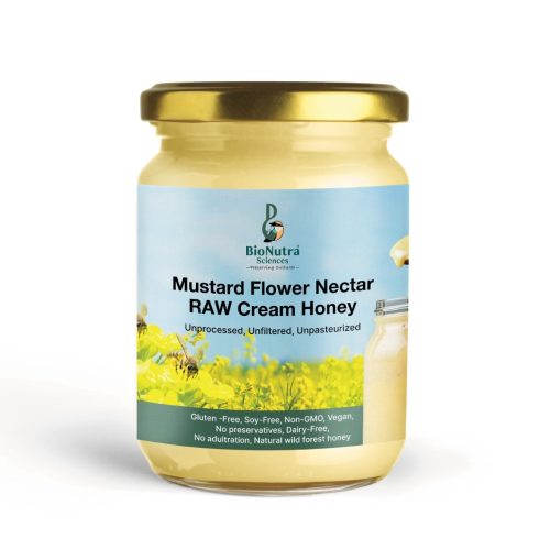 Mustard blooms nectar Royal Jelly, RAW Cream Wild-Forest Honey