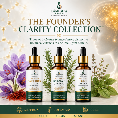 Founder’s Daily Clarity & Cognition System™-Nano Saffron, Tulsi-Holy-Basil, Rosemary drops